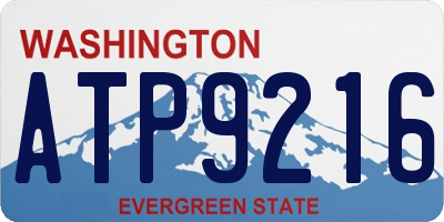 WA license plate ATP9216