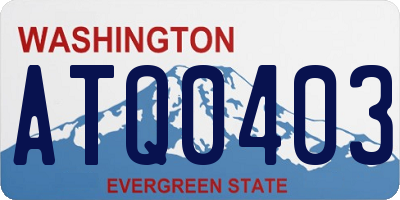 WA license plate ATQ0403