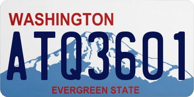WA license plate ATQ3601