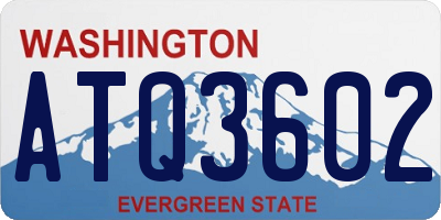 WA license plate ATQ3602