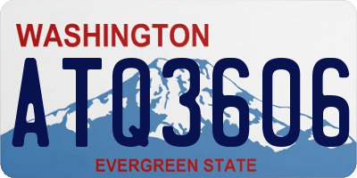 WA license plate ATQ3606