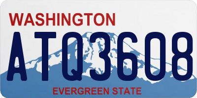 WA license plate ATQ3608