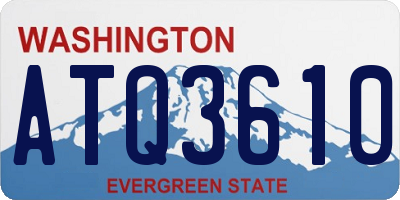 WA license plate ATQ3610