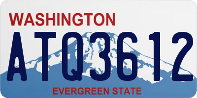 WA license plate ATQ3612