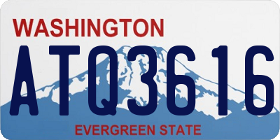 WA license plate ATQ3616