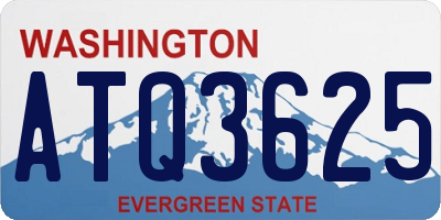 WA license plate ATQ3625