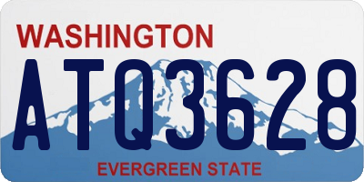 WA license plate ATQ3628
