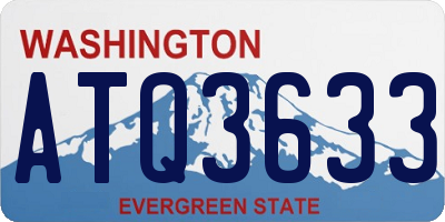 WA license plate ATQ3633