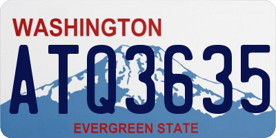 WA license plate ATQ3635