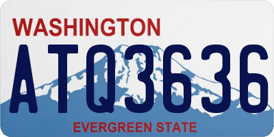 WA license plate ATQ3636
