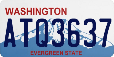 WA license plate ATQ3637