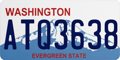 WA license plate ATQ3638