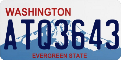 WA license plate ATQ3643