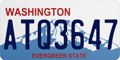 WA license plate ATQ3647