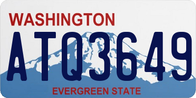 WA license plate ATQ3649