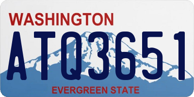 WA license plate ATQ3651