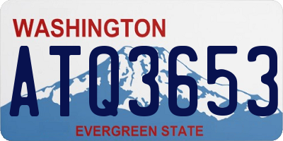 WA license plate ATQ3653