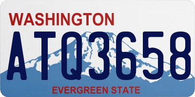 WA license plate ATQ3658