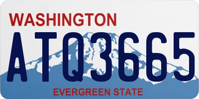 WA license plate ATQ3665