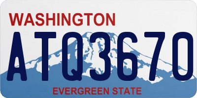 WA license plate ATQ3670