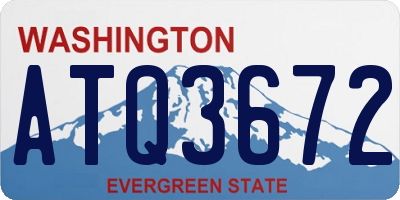 WA license plate ATQ3672
