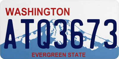 WA license plate ATQ3673