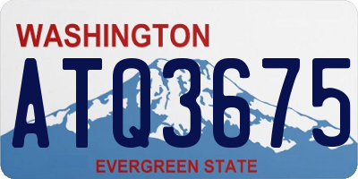 WA license plate ATQ3675