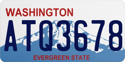 WA license plate ATQ3678