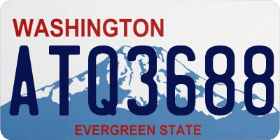 WA license plate ATQ3688