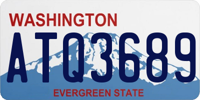 WA license plate ATQ3689