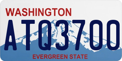 WA license plate ATQ3700