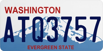 WA license plate ATQ3757