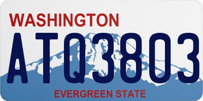 WA license plate ATQ3803