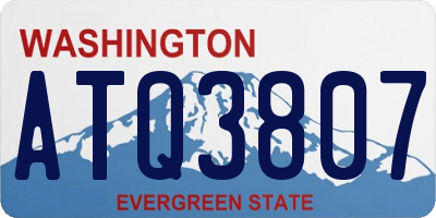 WA license plate ATQ3807