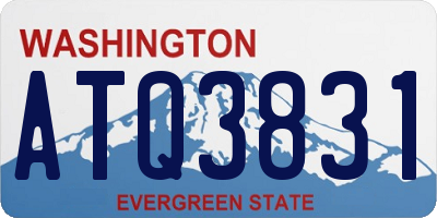 WA license plate ATQ3831