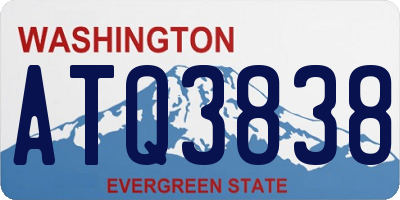 WA license plate ATQ3838
