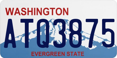 WA license plate ATQ3875