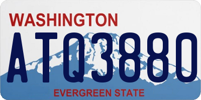 WA license plate ATQ3880