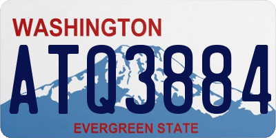 WA license plate ATQ3884