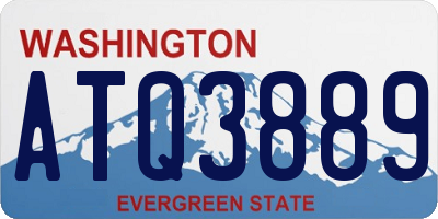 WA license plate ATQ3889