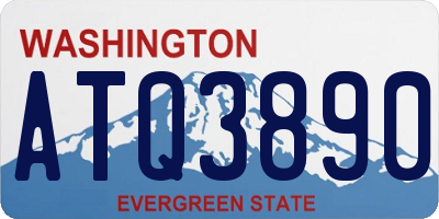 WA license plate ATQ3890