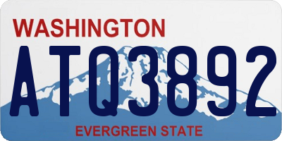WA license plate ATQ3892