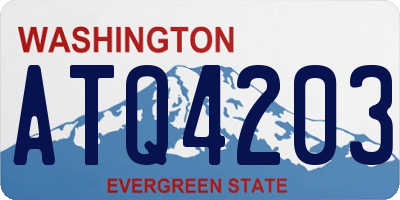 WA license plate ATQ4203