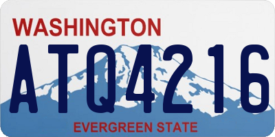 WA license plate ATQ4216