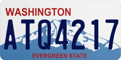 WA license plate ATQ4217