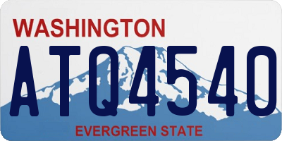 WA license plate ATQ4540