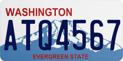 WA license plate ATQ4567