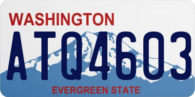 WA license plate ATQ4603