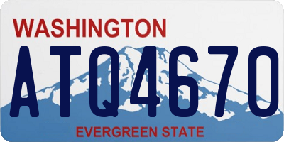 WA license plate ATQ4670