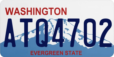 WA license plate ATQ4702